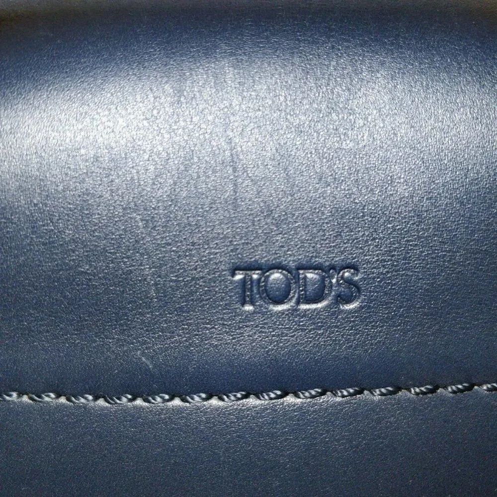 Tod's Micro Wave Colorblock Navy Pink Preowned - Picture 8 of 8